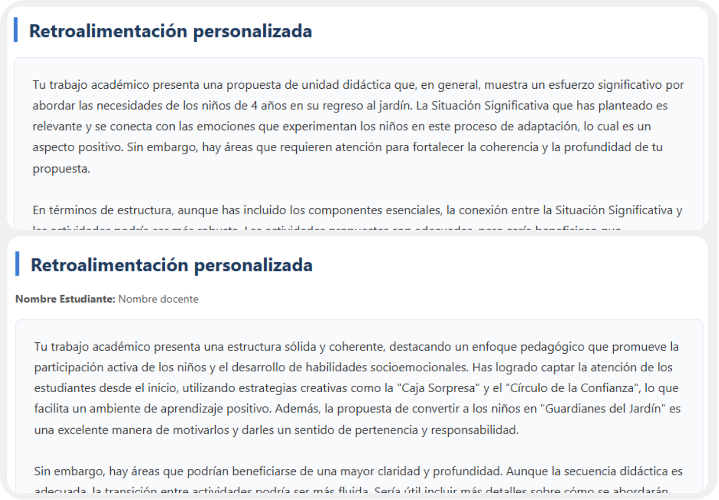 Referencia Paso 04 - Retroalimentación del asistente