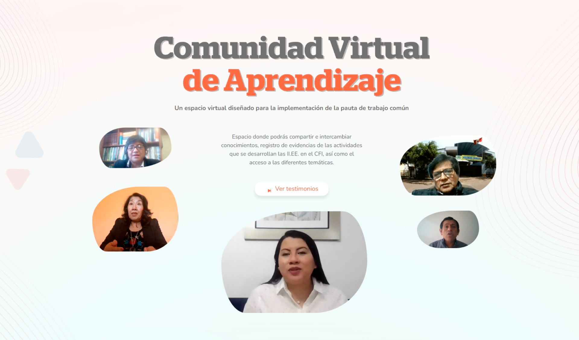 Aula con estudiantes y familias